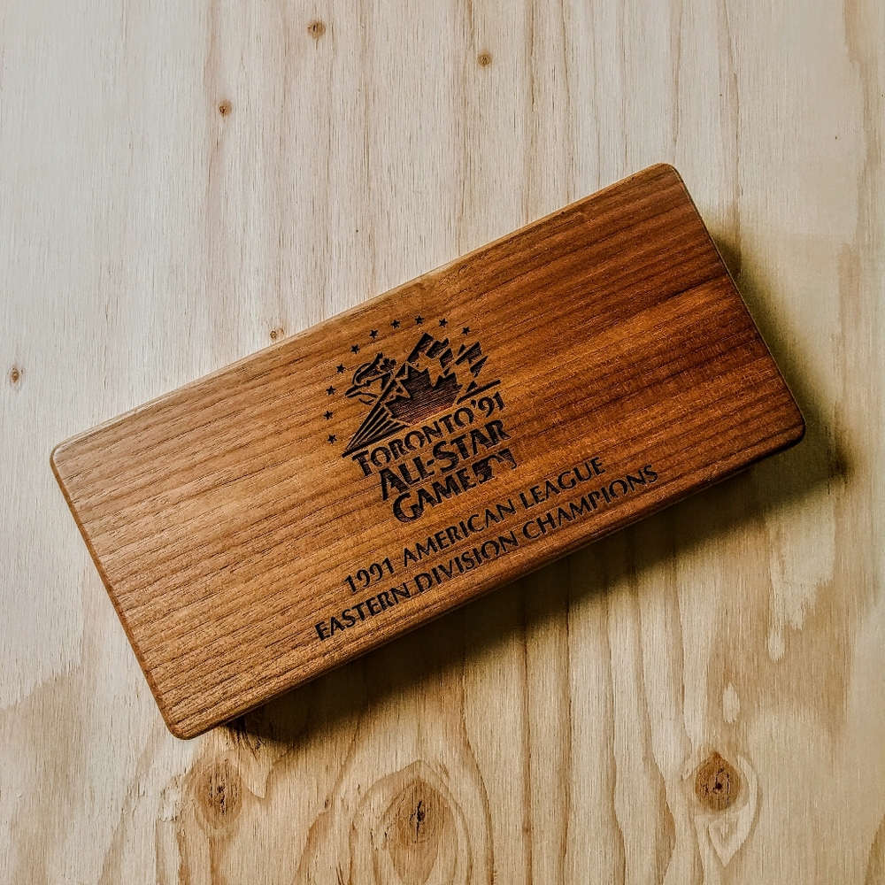 Vintage Toronto '91 All-Star Game Wooden Engraved Pen Box